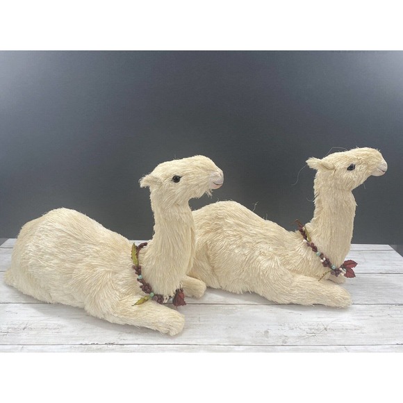 Trademark Exclusive Large Pair Decorative Nativity SITTING Lamas/Camels 11x16" - Picture 8 of 12